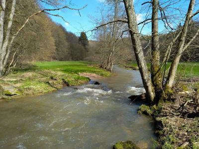 Die Schondrafurt kann nur bei Niedrigwasser im Sommer durchfahren werden