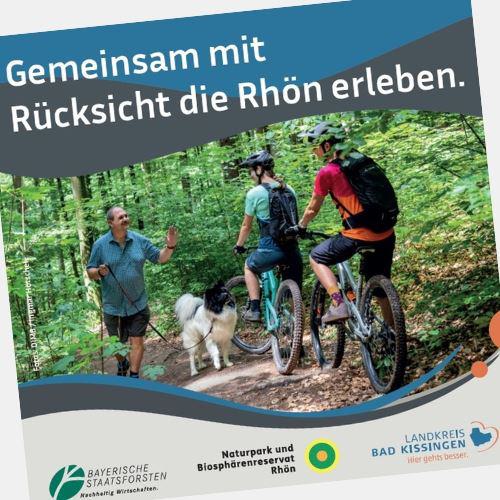 Hinweisschild gegenseitige Rücksichtnahme in der Rhön